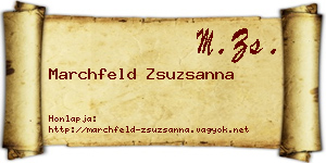 Marchfeld Zsuzsanna névjegykártya