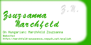 zsuzsanna marchfeld business card
